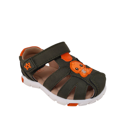 Sandalias Dino para infante color olivo