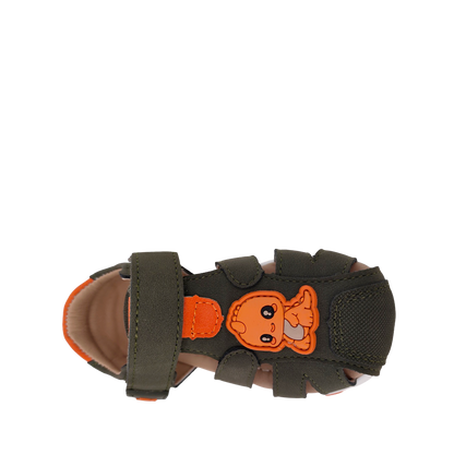 Sandalias Dino para infante color olivo