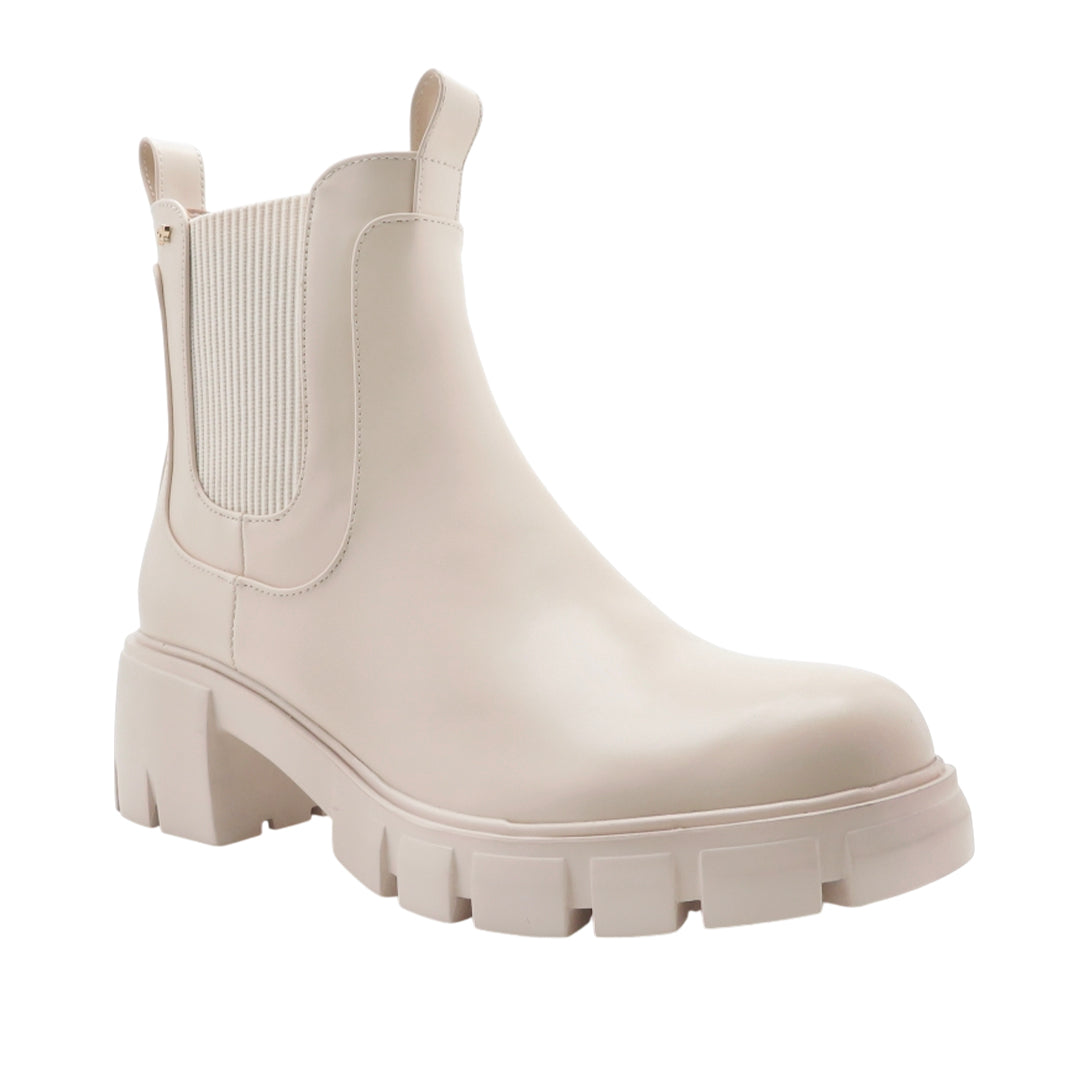 Botas de tacón Lula para mujer color hueso