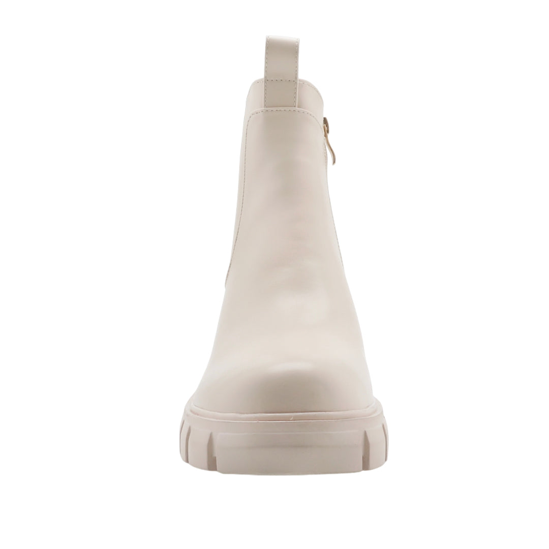 Botas de tacón Lula para mujer color hueso