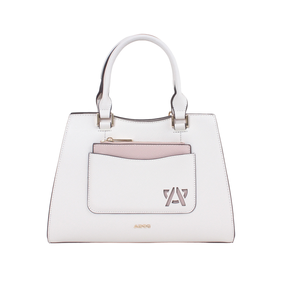 Cartera satchel Olivia para mujer color hueso