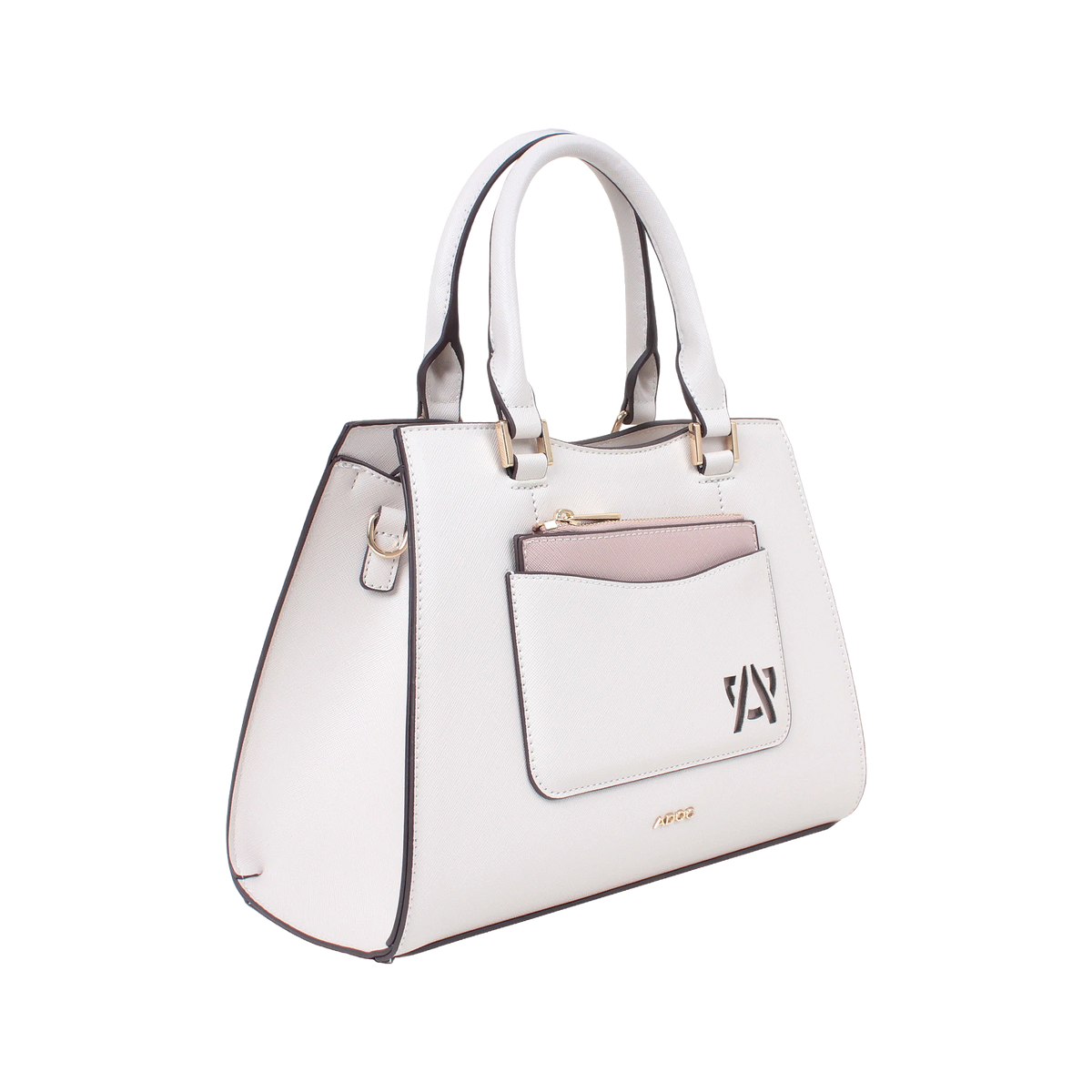 Cartera satchel Olivia para mujer color hueso