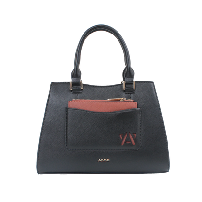 Cartera satchel Olivia para mujer color negro