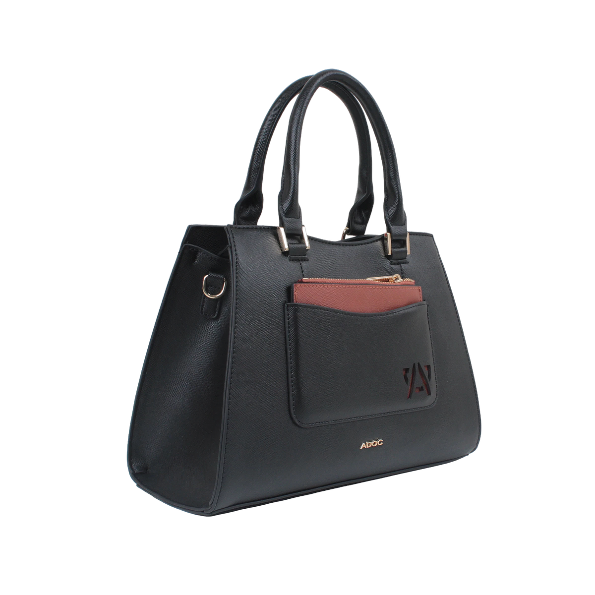 Cartera satchel Olivia para mujer color negro