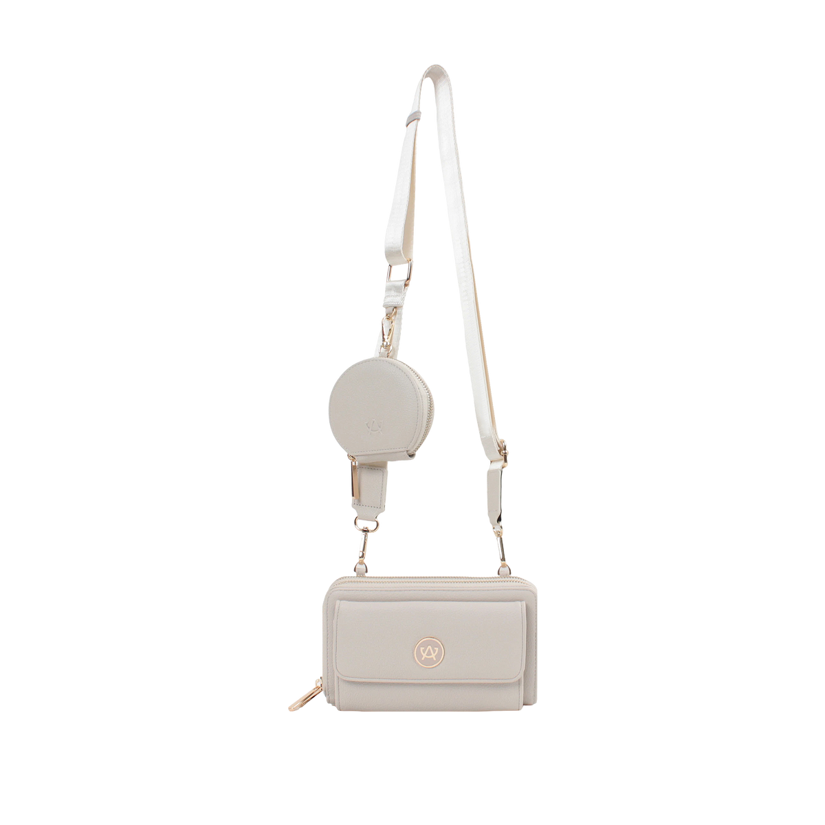 Cartera crossbody Samie para mujer color hueso