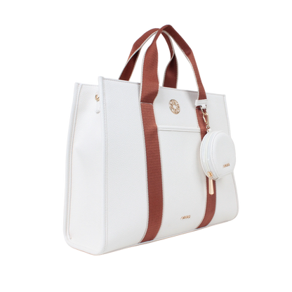 Cartera tote Ornella para mujer color hueso