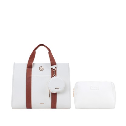 Cartera tote Ornella para mujer color hueso