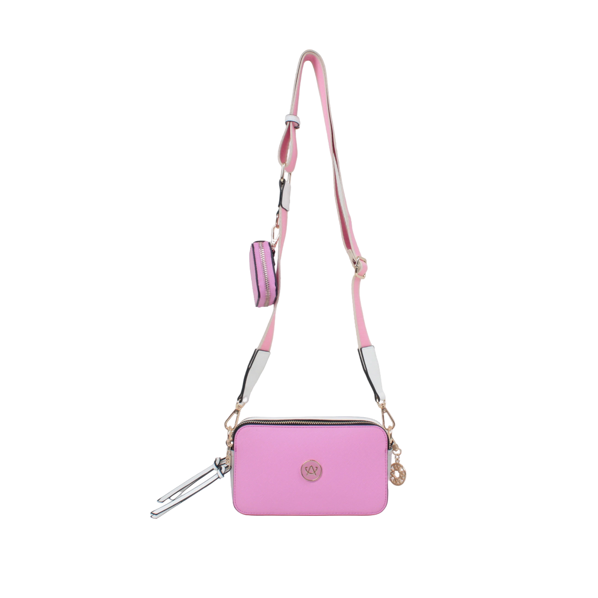 Cartera crossbody Libby para mujer color rosado