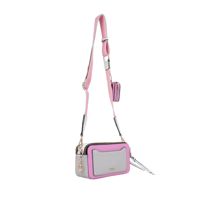 Cartera crossbody Libby para mujer color rosado