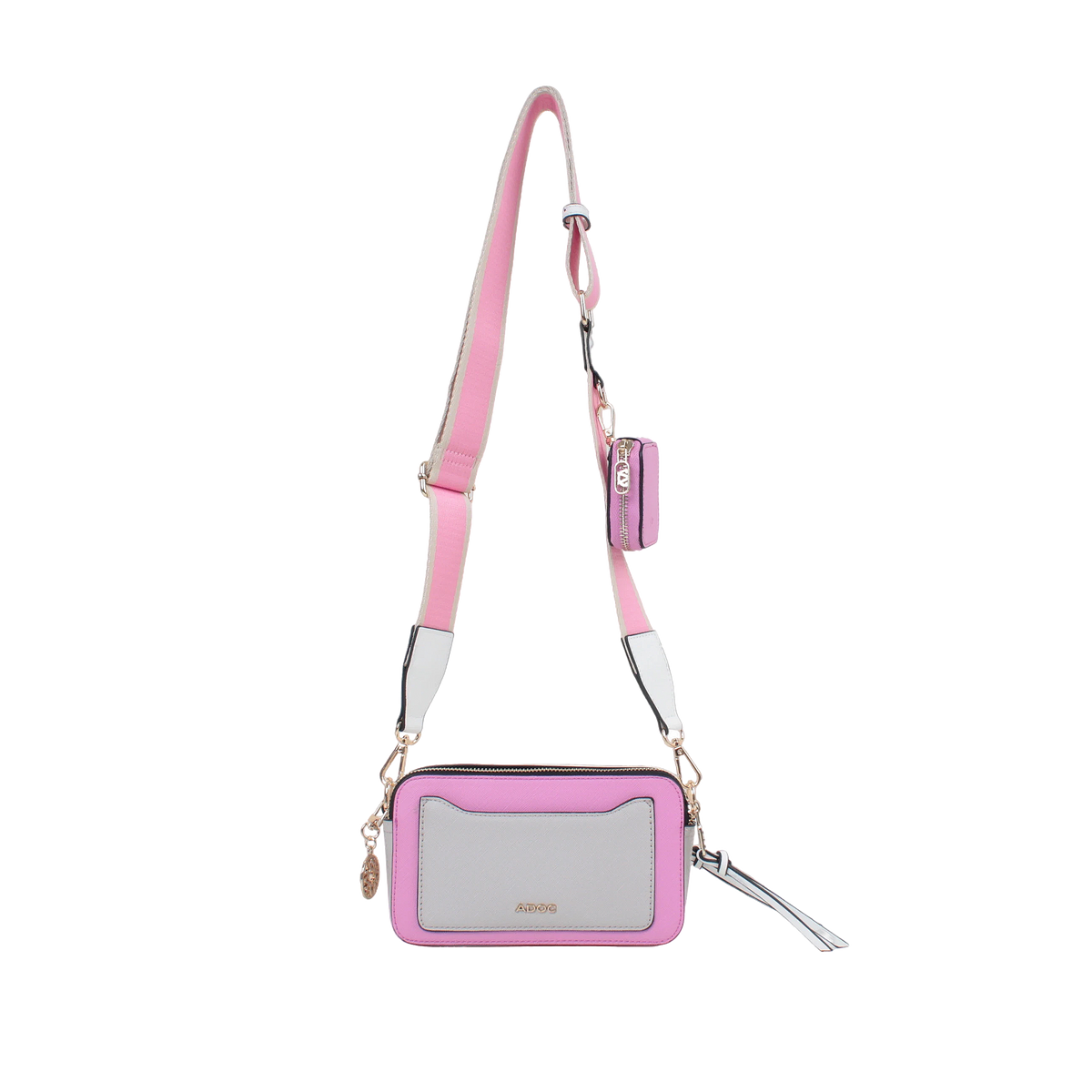 Cartera crossbody Libby para mujer color rosado