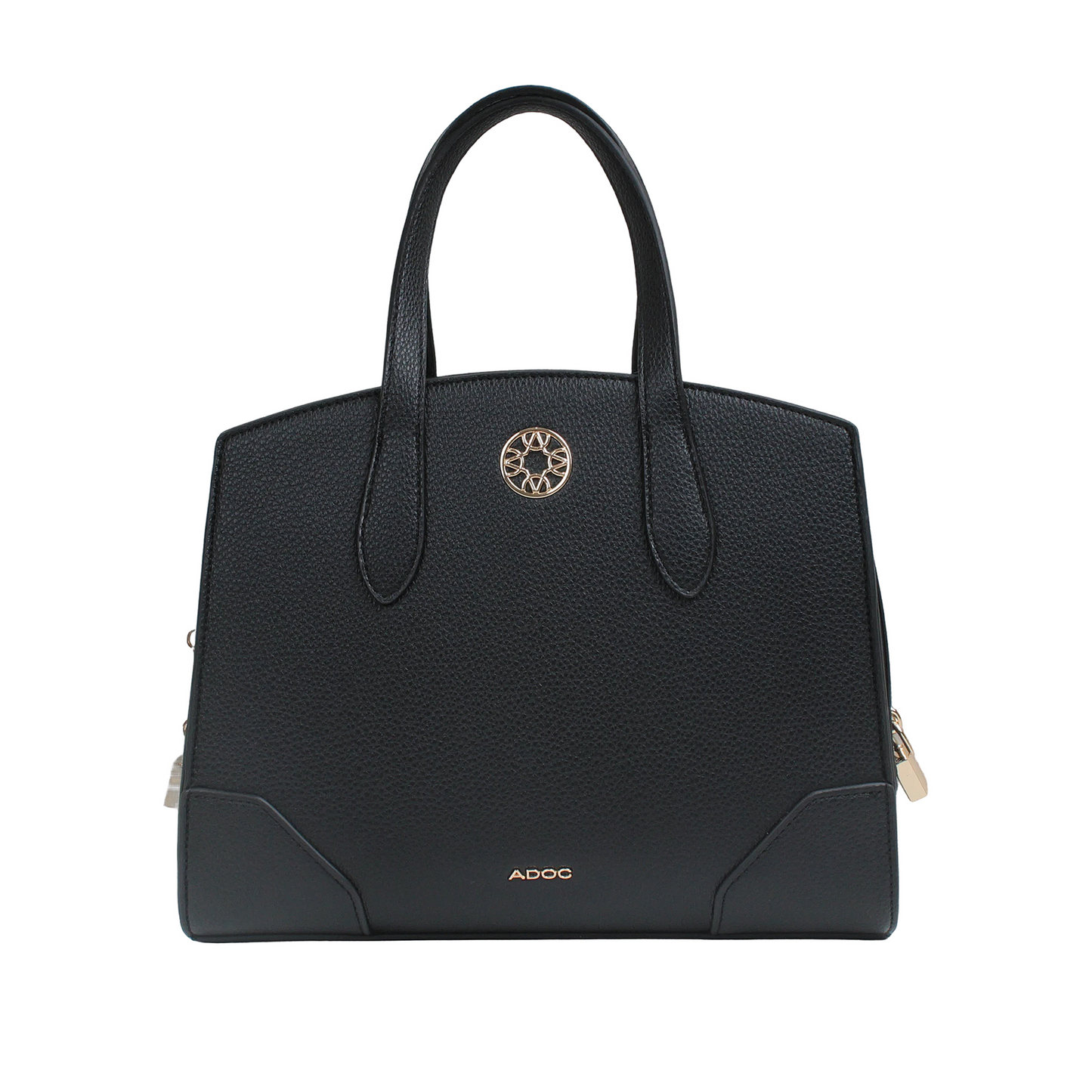 Cartera satchel Lauren para mujer color negro