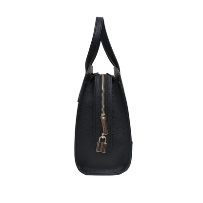 Cartera satchel Lauren para mujer color negro