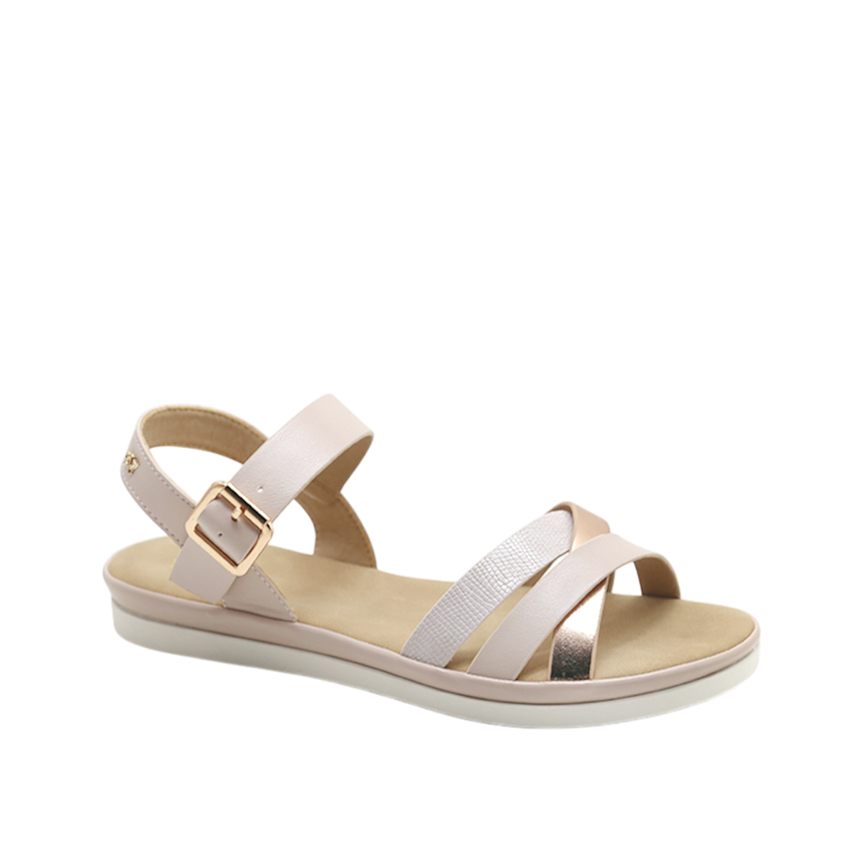 Sandalias flats Regina para mujer color blush