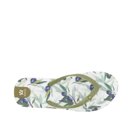 Sandalias flats Ginny para mujer color olivo