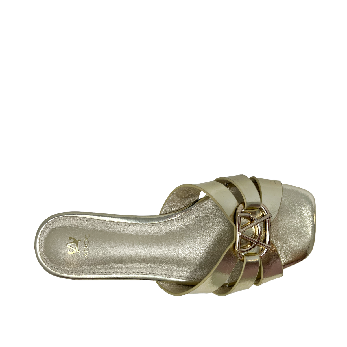 Sandalias flats Dari para mujer color dorado