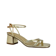 Sandalias de tacón Tessie para mujer color dorado