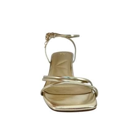 Sandalias de tacón Tessie para mujer color dorado