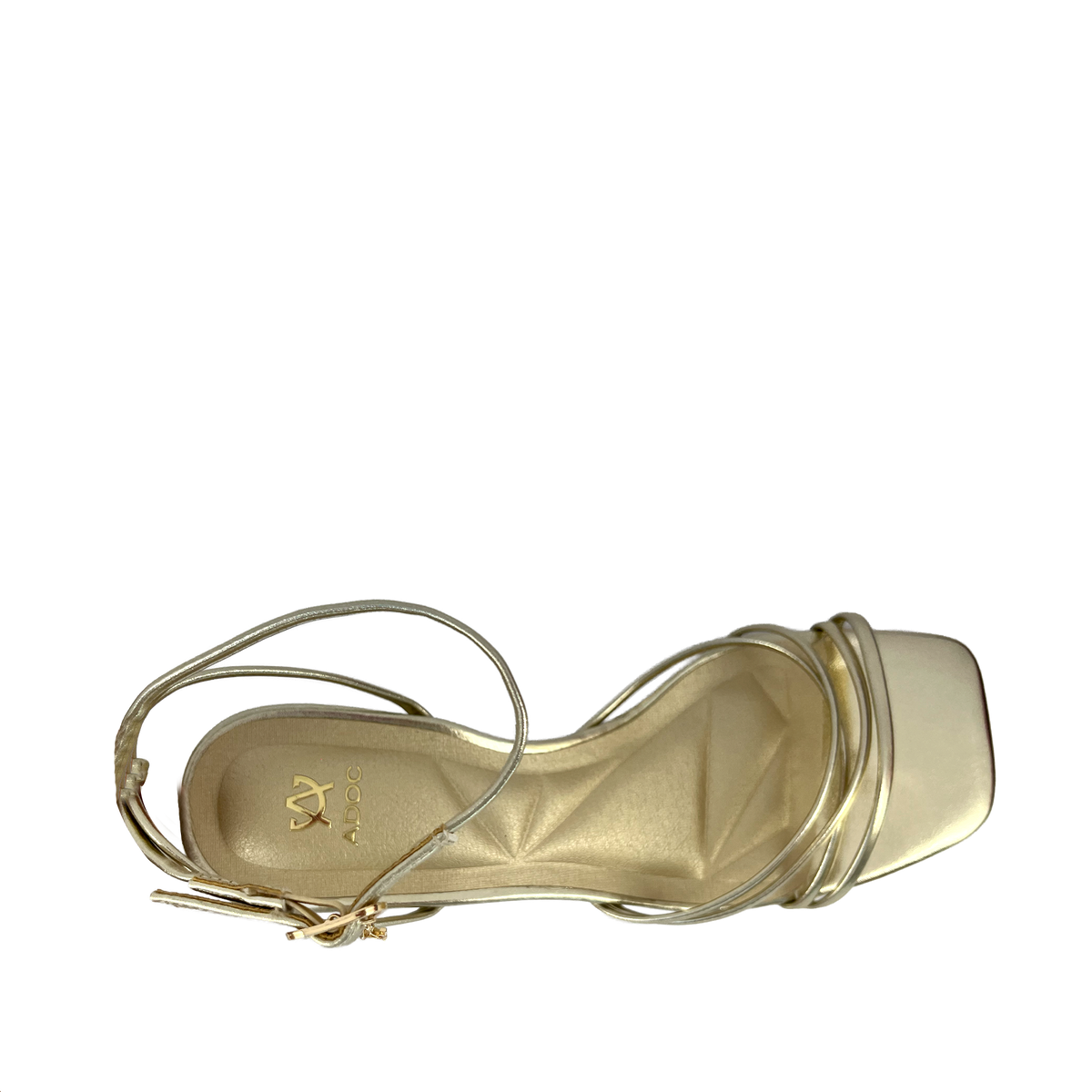 Sandalias de tacón Tessie para mujer color dorado