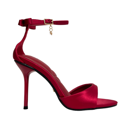 Sandalias de tacón Silvie para mujer color rojo