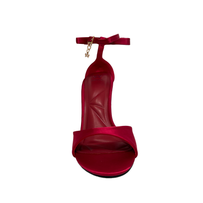 Sandalias de tacón Silvie para mujer color rojo
