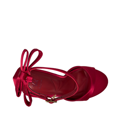 Sandalias de tacón Silvie para mujer color rojo