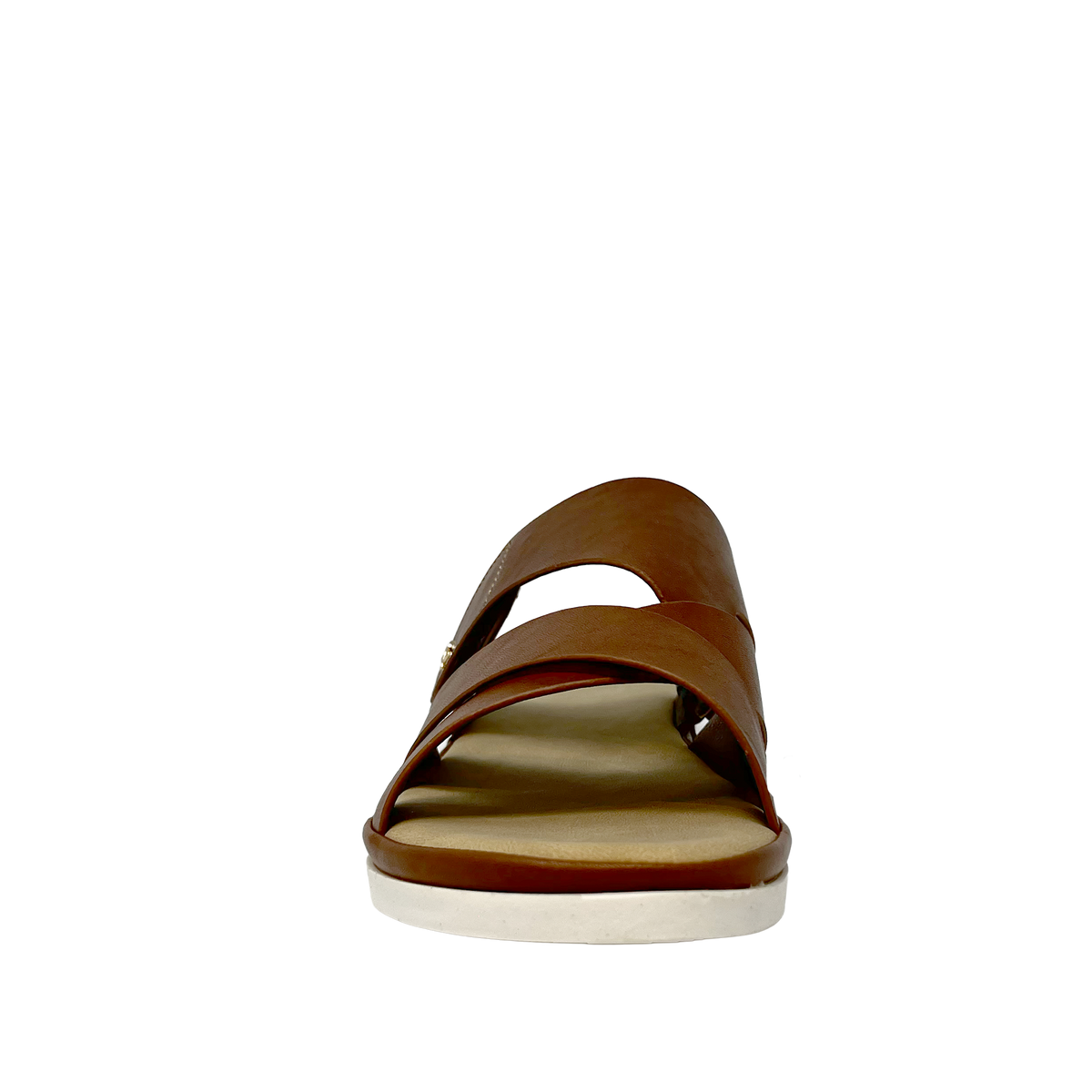 Sandalias flats Trudy para mujer color tan
