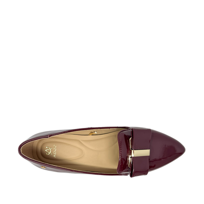 Ballerinas Leonor para mujer color vino