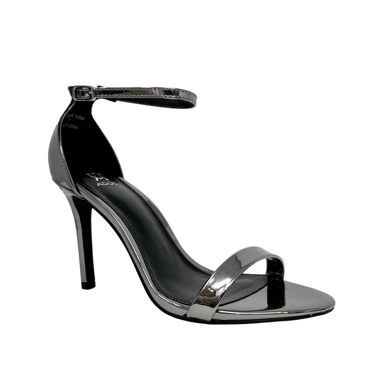 Sandalias de tacón Brazen para mujer color plateado