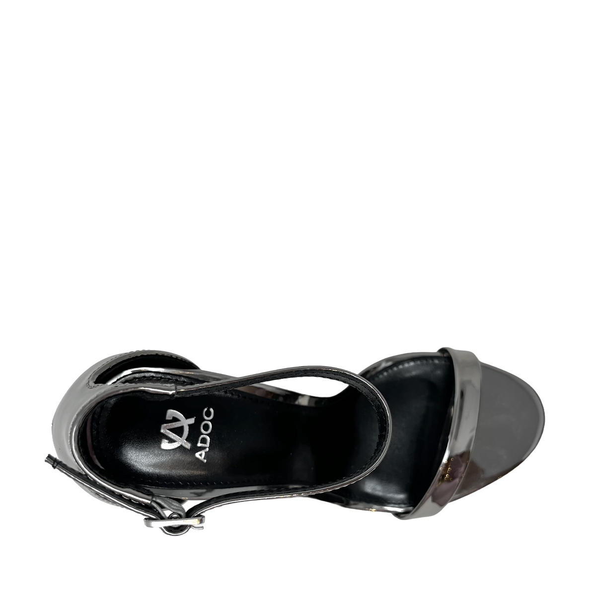 Sandalias de tacón Brazen para mujer color plateado