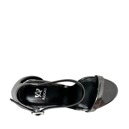 Sandalias de tacón Brazen para mujer color plateado