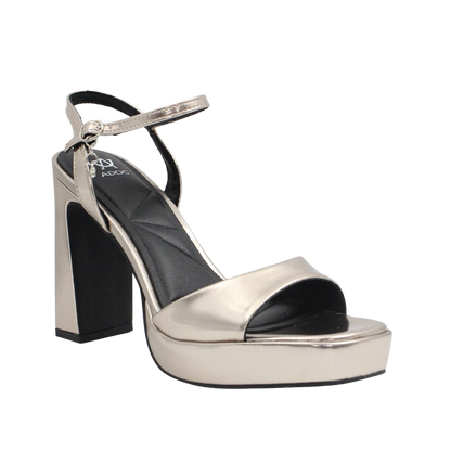 Sandalias de tacón Physis para mujer color plateado