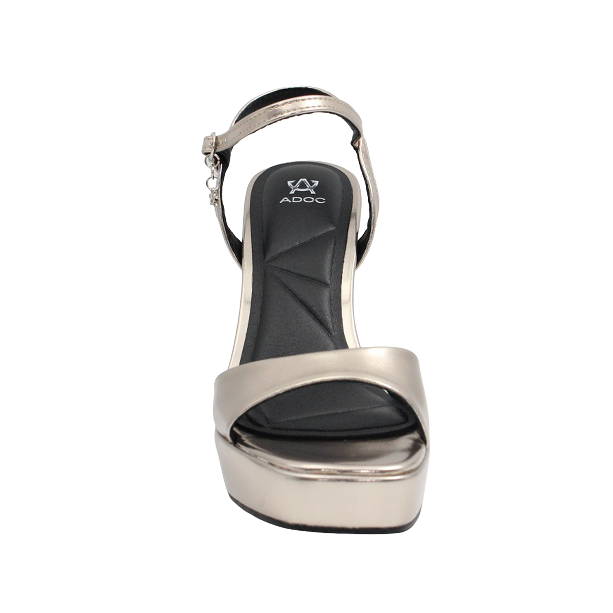 Sandalias de tacón Physis para mujer color plateado