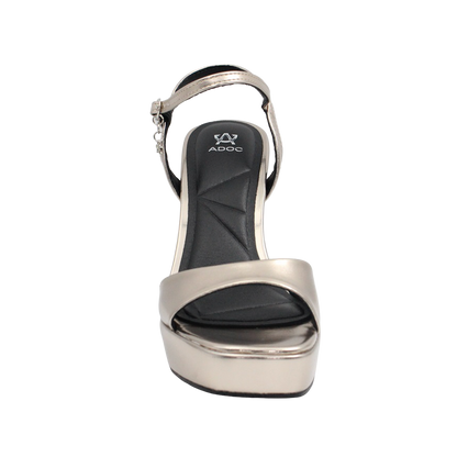 Sandalias de tacón Physis para mujer color plateado