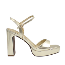 Sandalias de tacón Physis para mujer color dorado