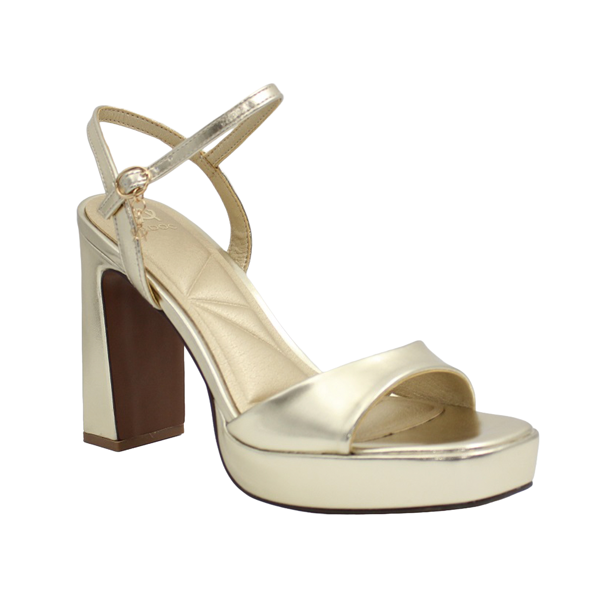 Sandalias de tacón Physis para mujer color dorado