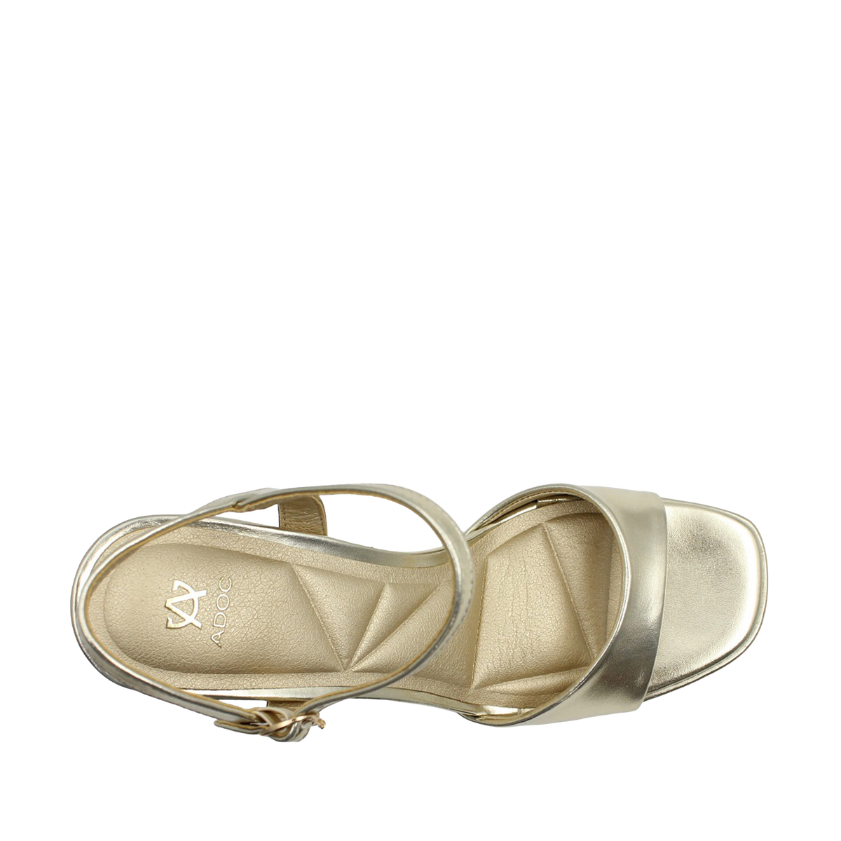 Sandalias de tacón Physis para mujer color dorado