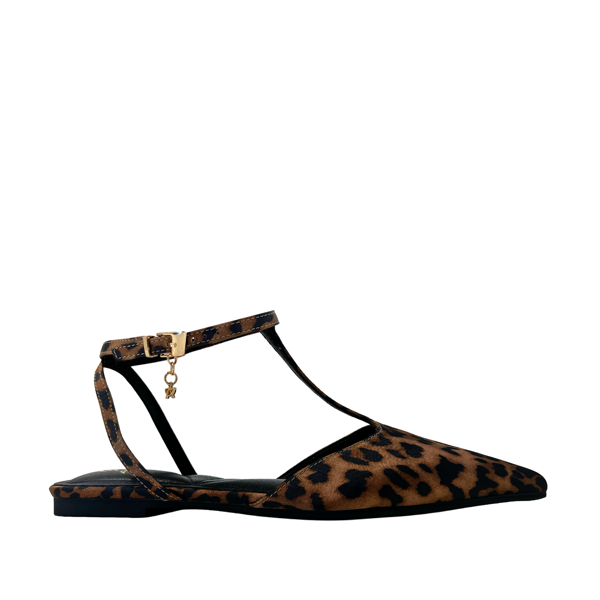 Ballerinas ankle strap Nivika para mujer color leopardo