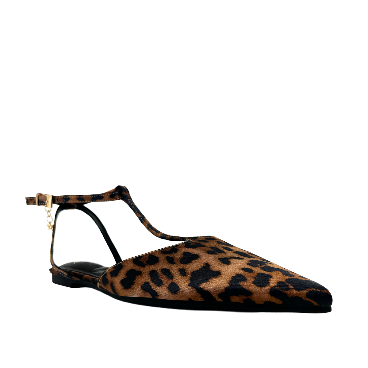 Ballerinas ankle strap Nivika para mujer color leopardo