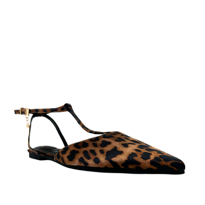 Ballerinas ankle strap Nivika para mujer color leopardo