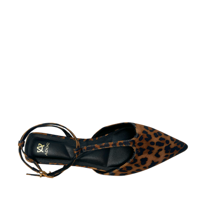 Ballerinas ankle strap Nivika para mujer color leopardo