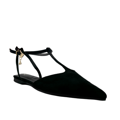 Ballerinas ankle strap Nivika para mujer color negro