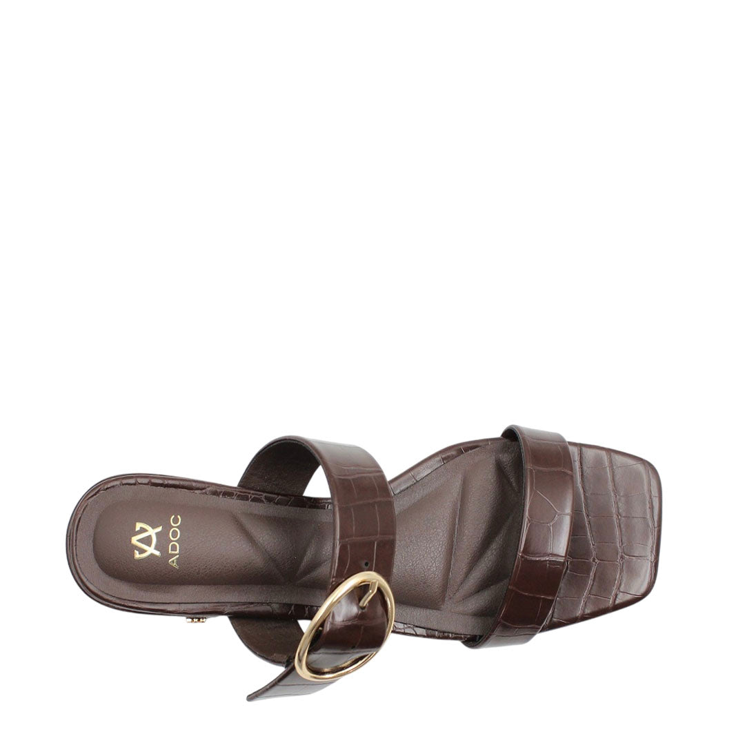 Sandalias de tacón Romina para mujer color café