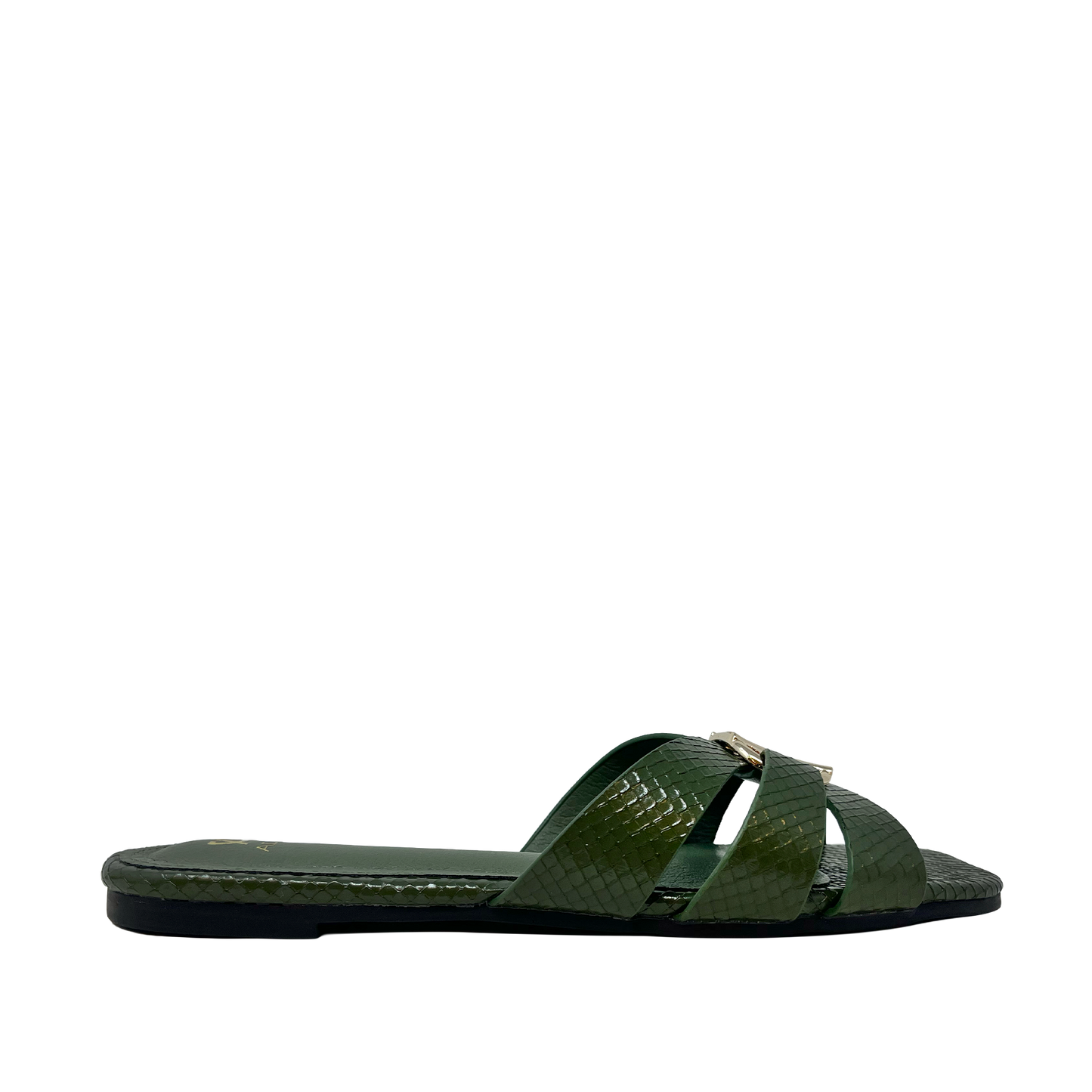 Sandalias flats Dari para mujer color olivo