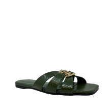 Sandalias flats Dari para mujer color olivo