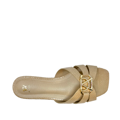 Sandalias flats Dari para mujer color nude