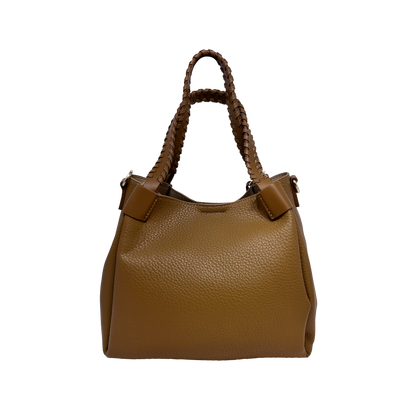 Cartera satchel Octavia para mujer color tan