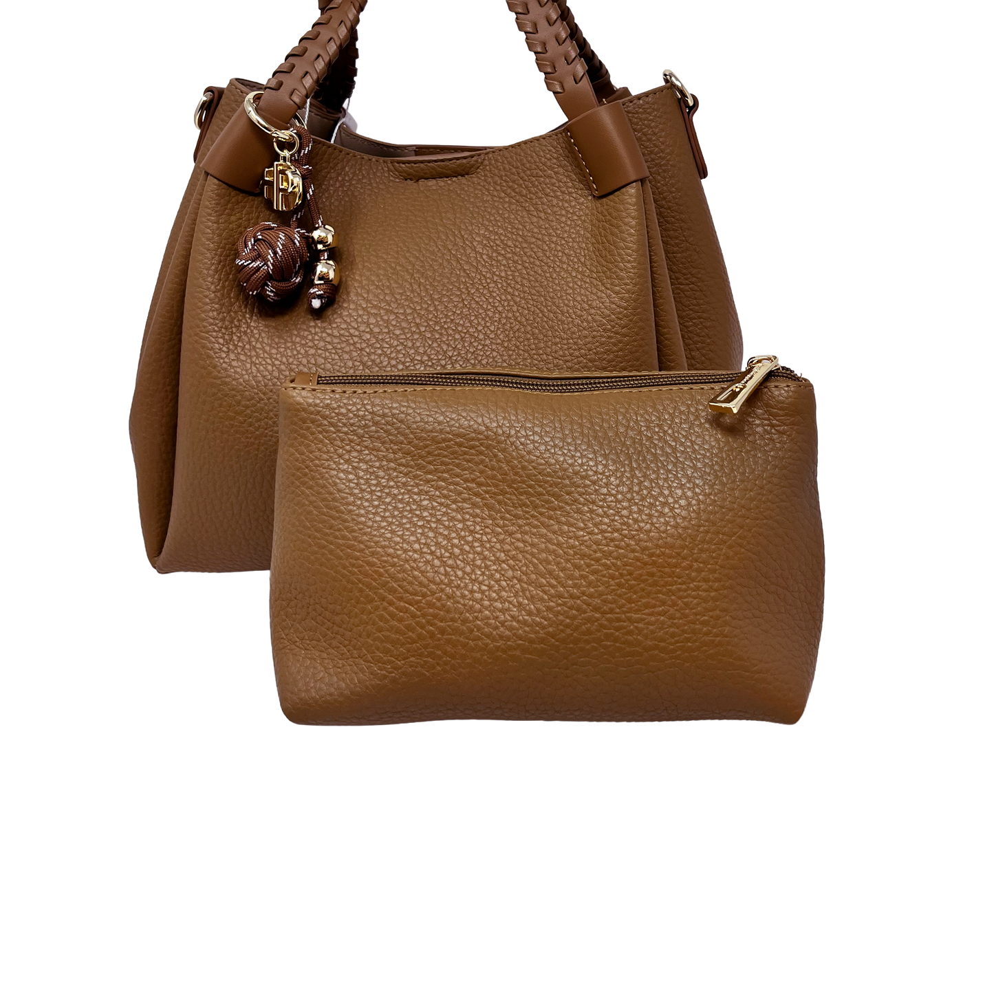 Cartera satchel Octavia para mujer color tan