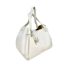 Cartera satchel Octavia para mujer color hueso