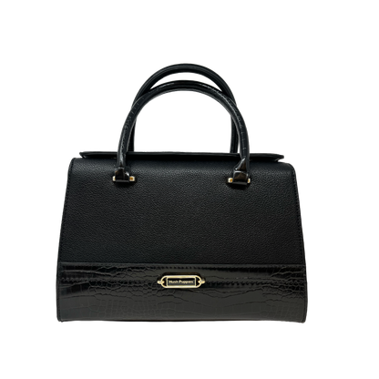 Cartera satchel Odette para mujer color negro
