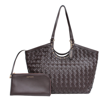 Cartera tote Norah para mujer color café
